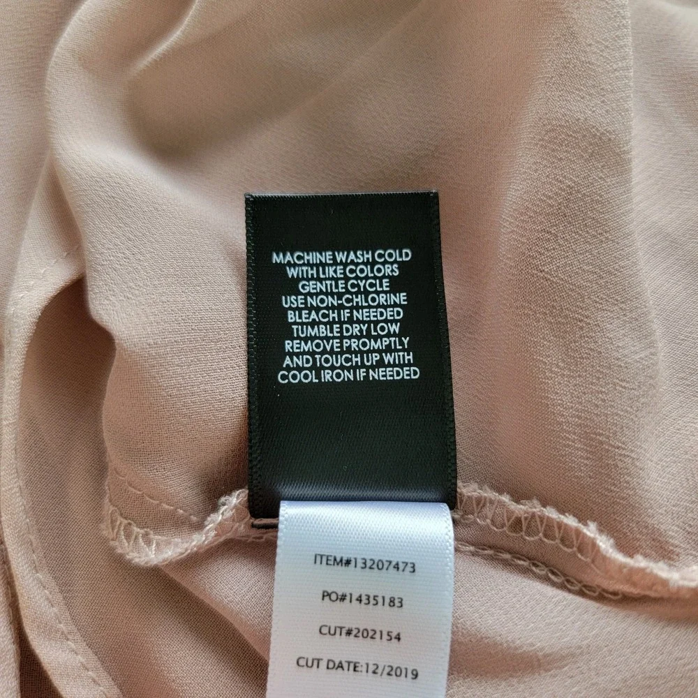 Torrid Womens Plus‎ Size 3X Blush Pink Chiffon Tiered Cami Top Adjustable Straps - Picture 6 of 7